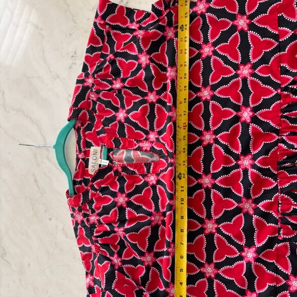 Saloni Ashley B Printed Cotton Dress - Size 16UK/12US - Picture 11 of 14